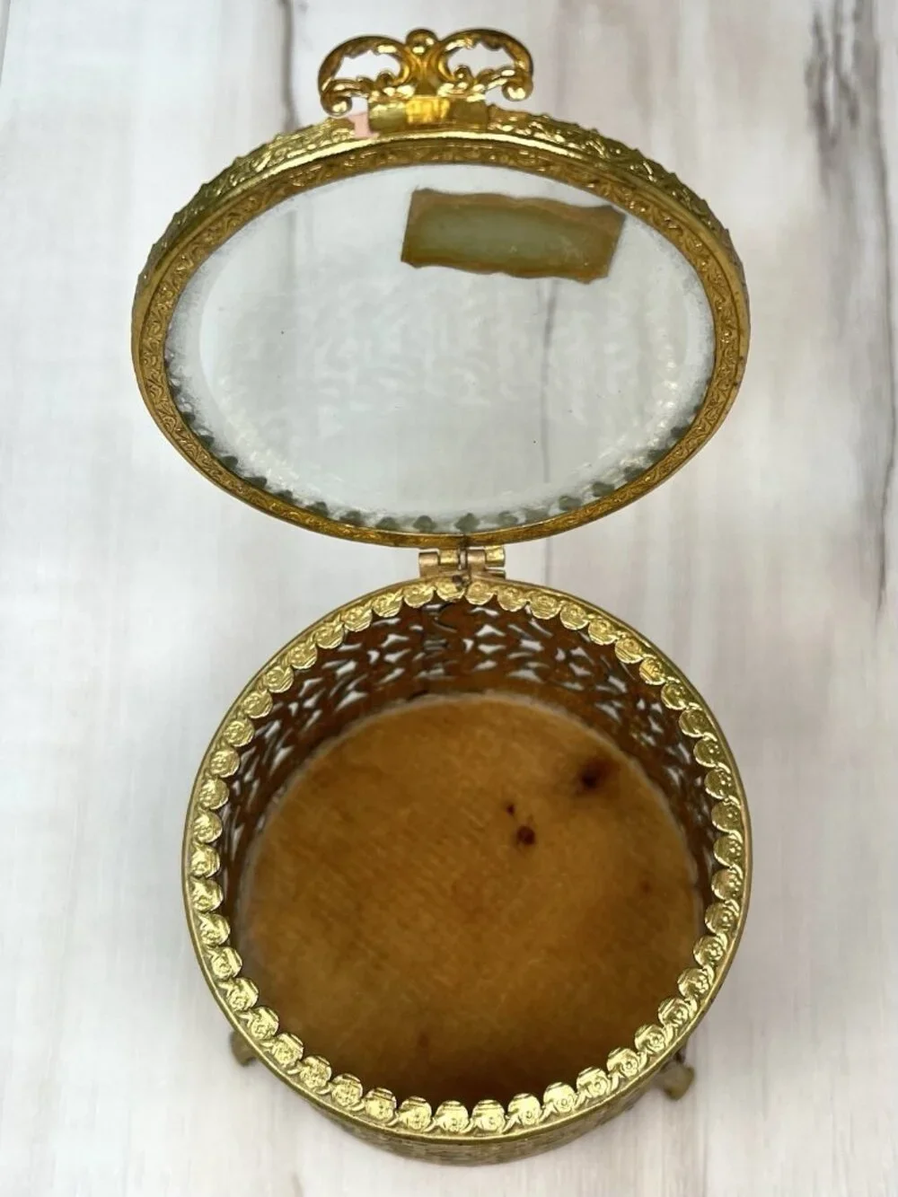 VTG MCM DECORATIVE CRAFTS 24K Gold Plated Filigree 3